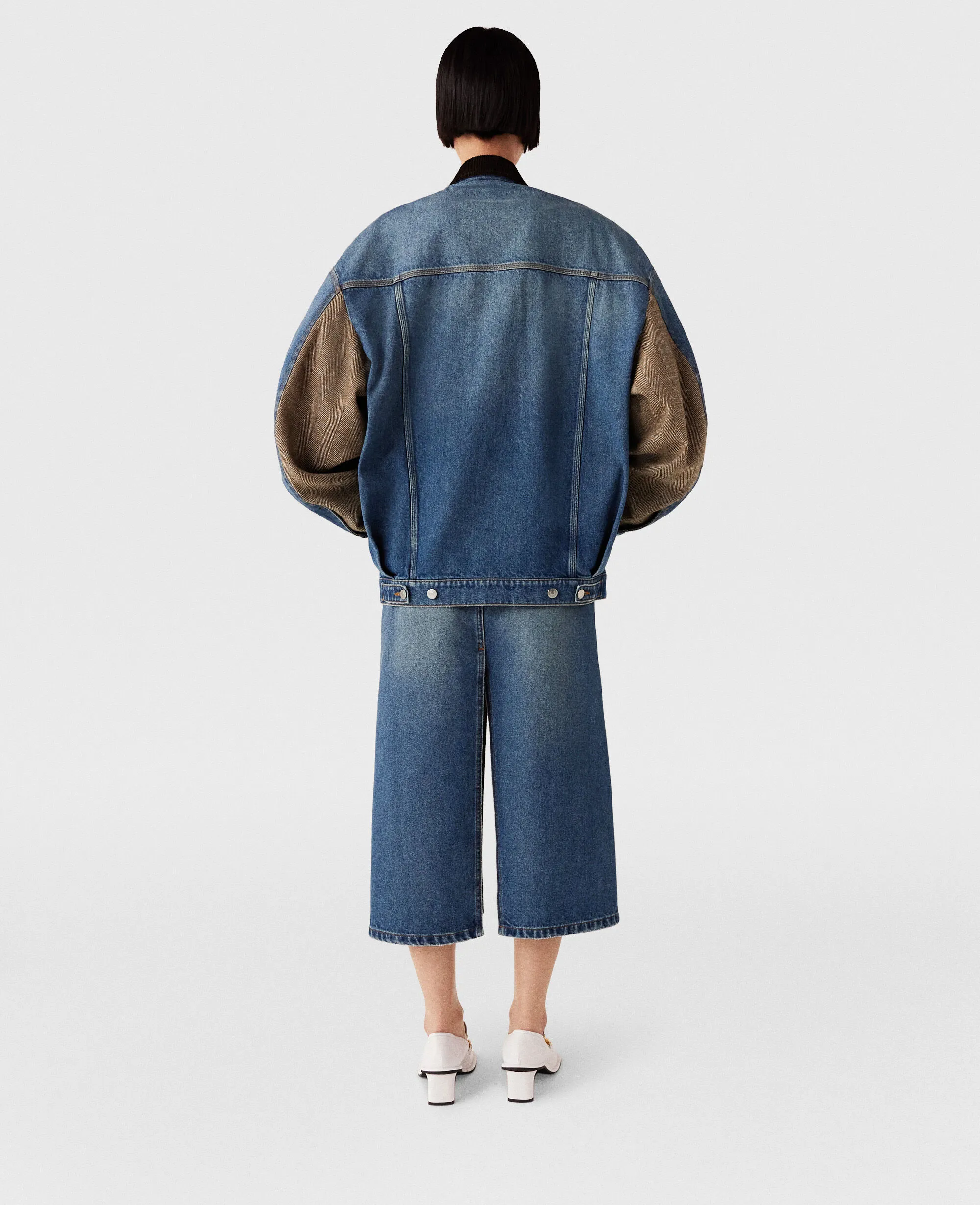 Hybrid Panel Denim Barn Jacket