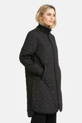 ILSE JACOBSEN QUILTED COAT - BLACK