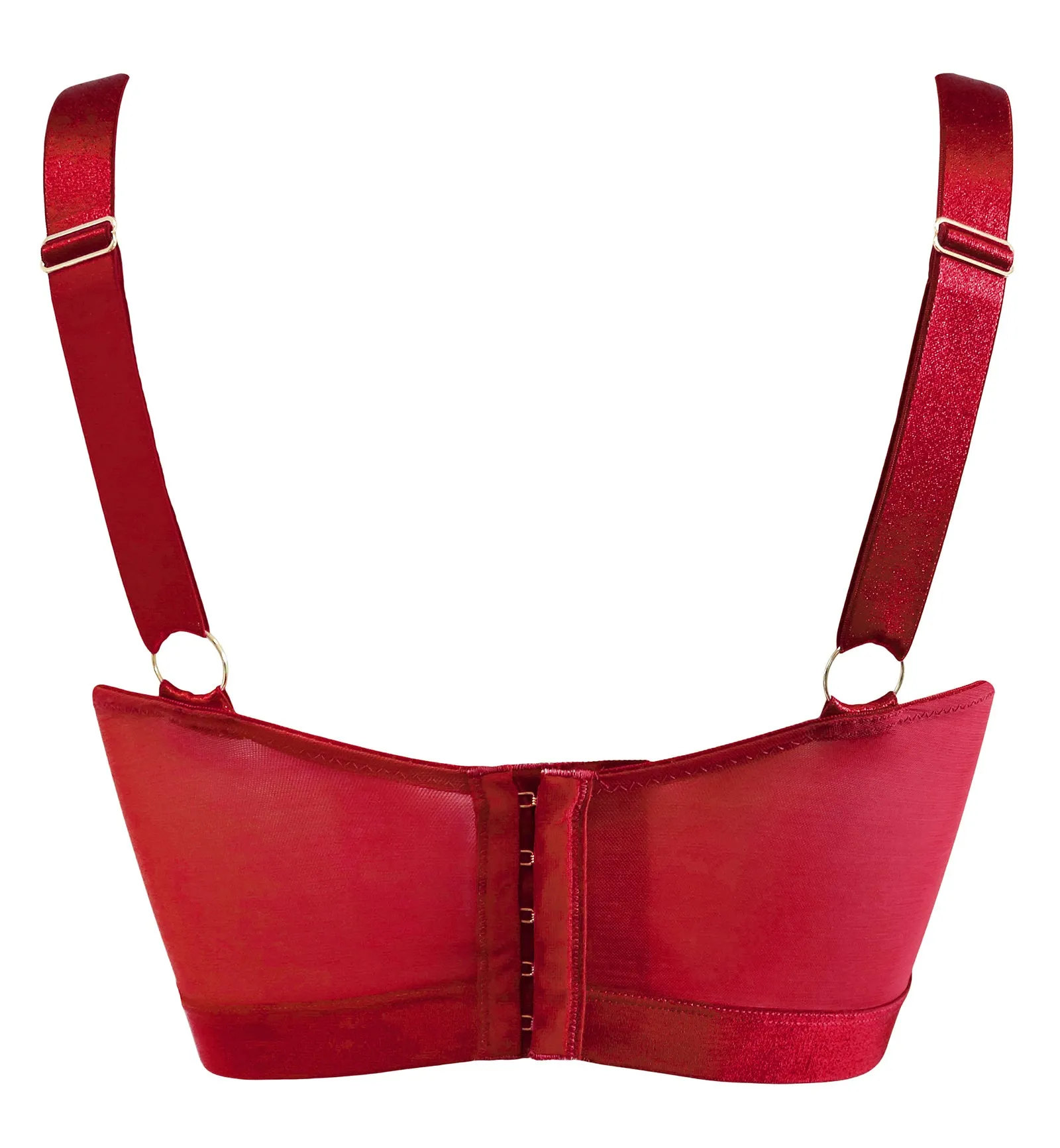 India Embroidery Underwire Bustier - Red