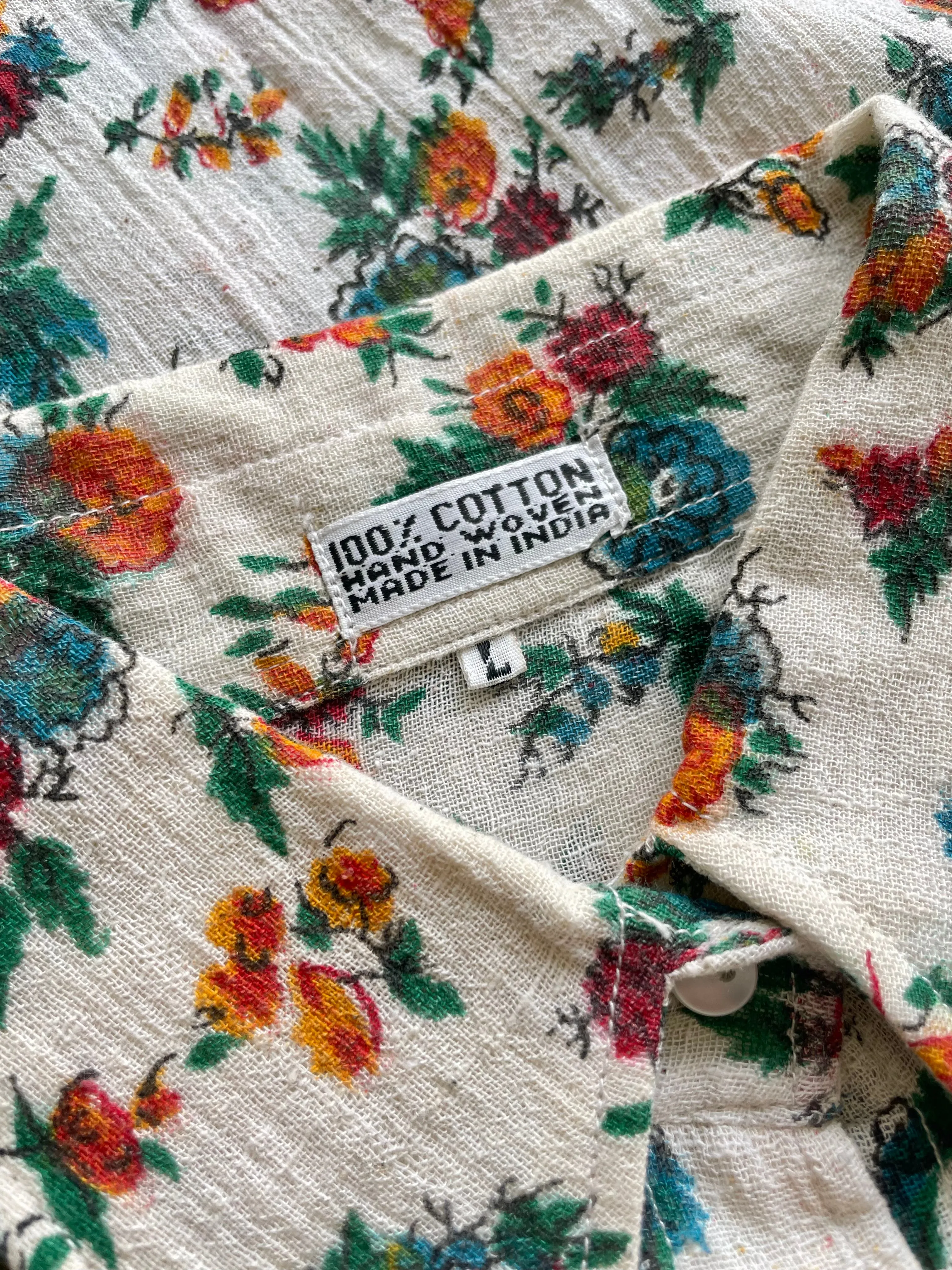 Indian Cotton Button Down 1970s