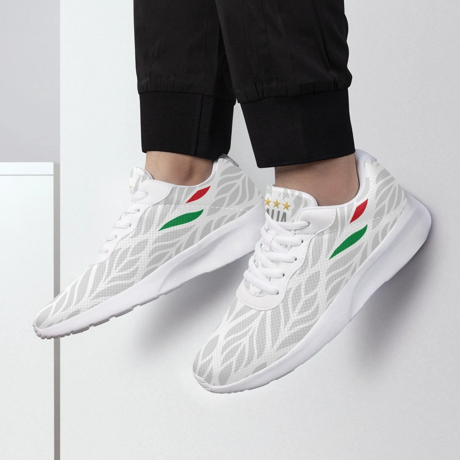 Italian White Women's Running Mesh Shoes