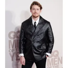 Joe Alwyn GQ Awards Leather Peacoat