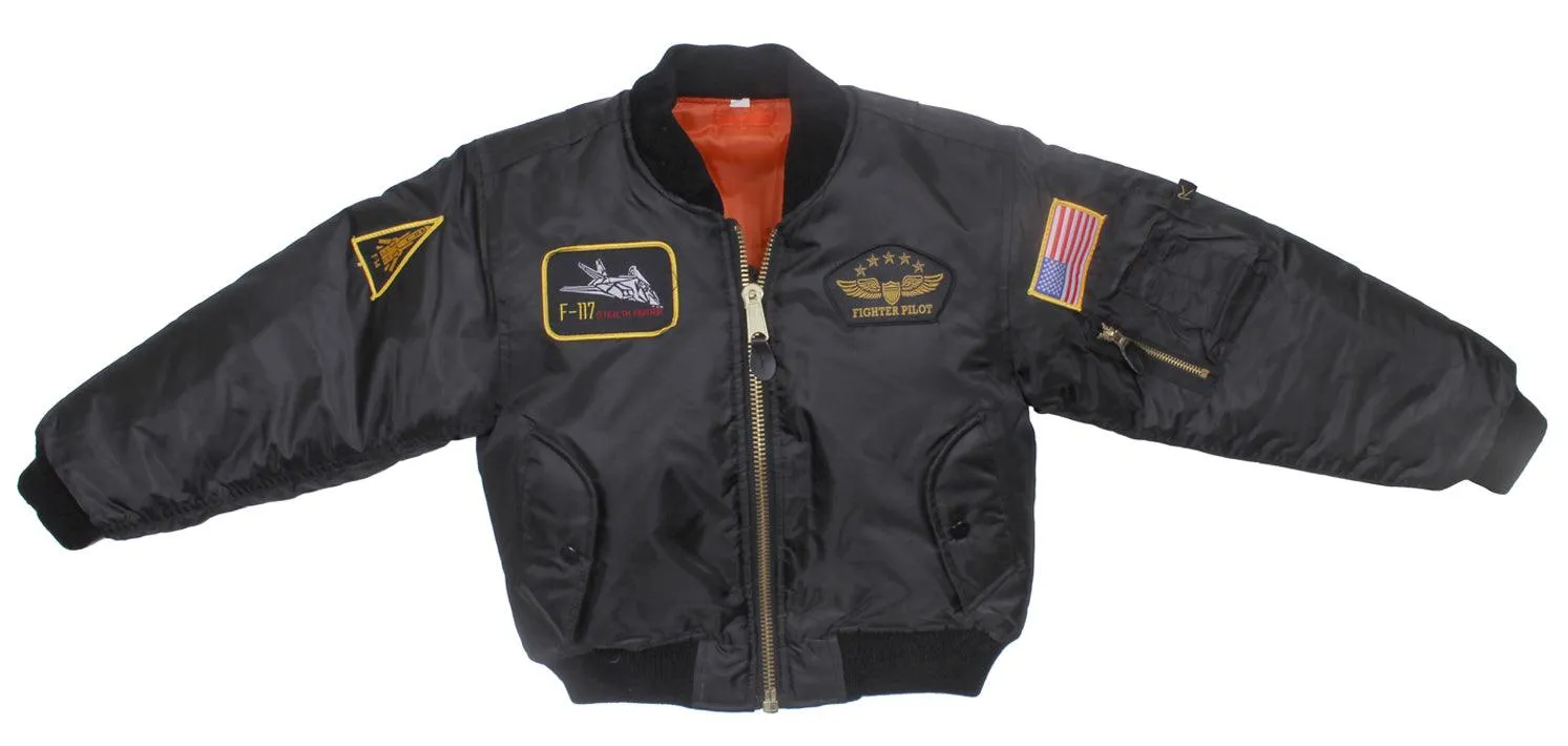 Kids Flight Jacket With Patches