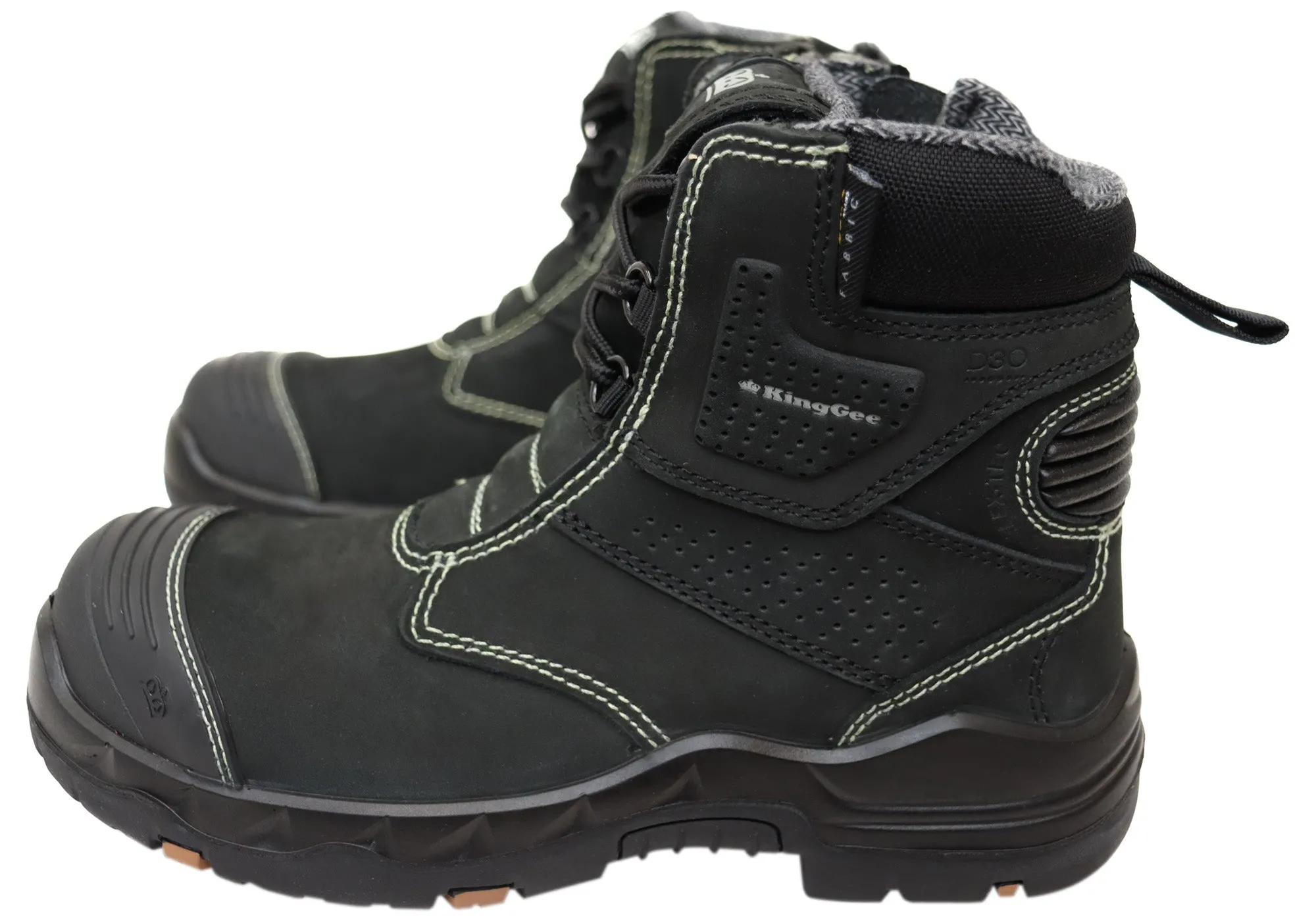 KingGee Bennu Pro 6 Womens Leather Comfortable Work Boots Black