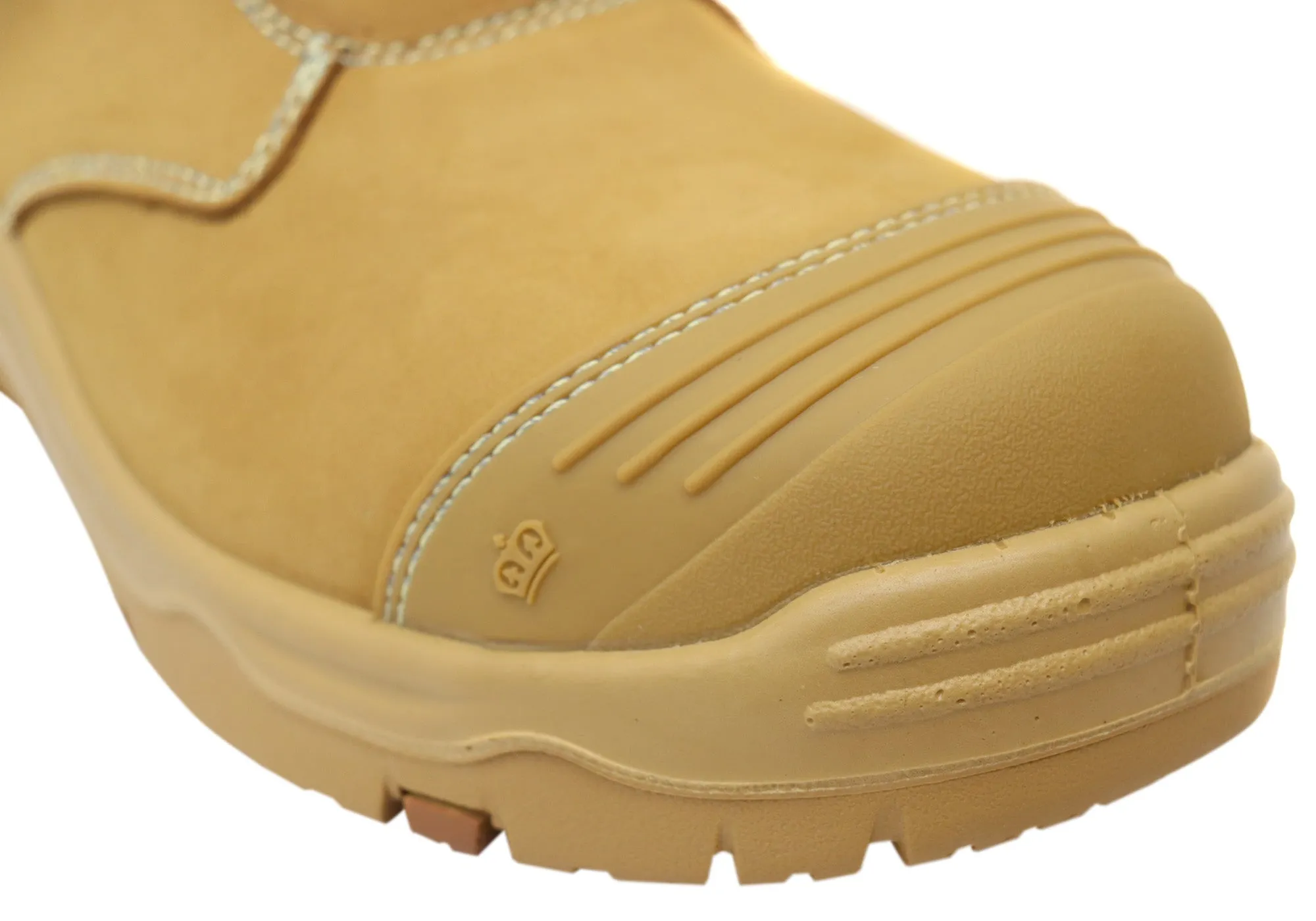 KingGee Mens Bennu Pro 9 Comfortable Leather Work Boots Wheat