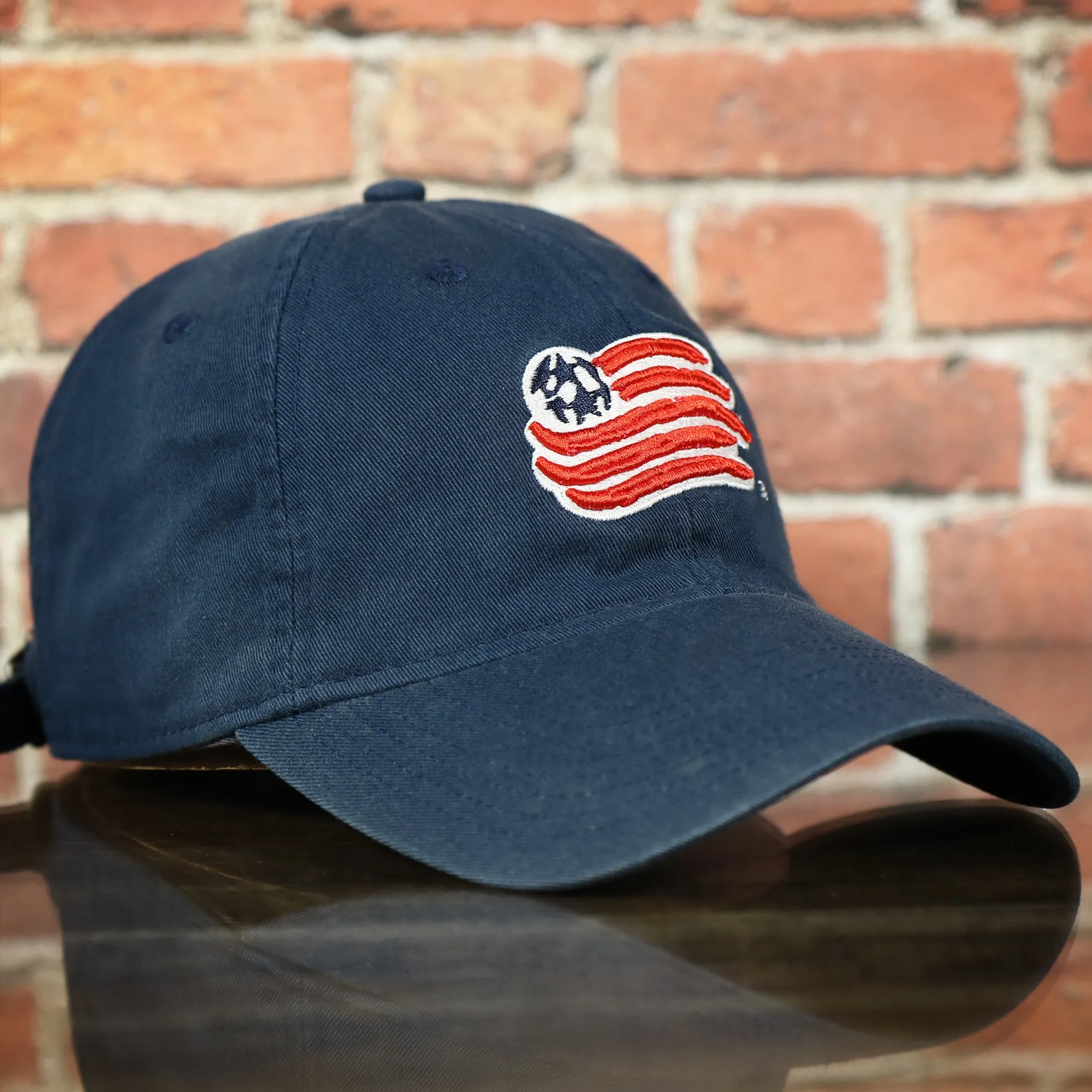 LA Galaxy American Flag Logo Hat - Navy MLS Cap, Slouch Style - One Size Fits Most