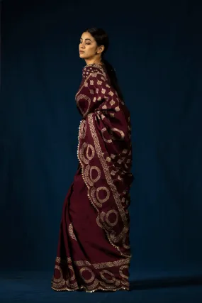 Laya Saree Wine