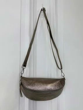 Leather Bumbag - Pewter