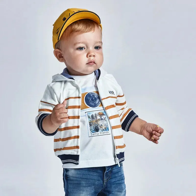 Lenticular Baby Boy T-shirt - White, Short-sleeved.