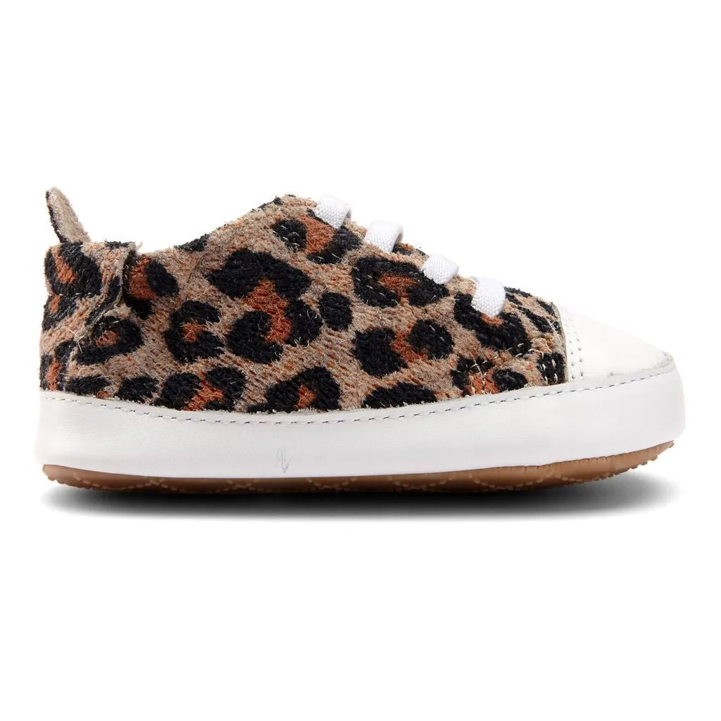 Leopard Print Casual Jogger Sneakers - Beige