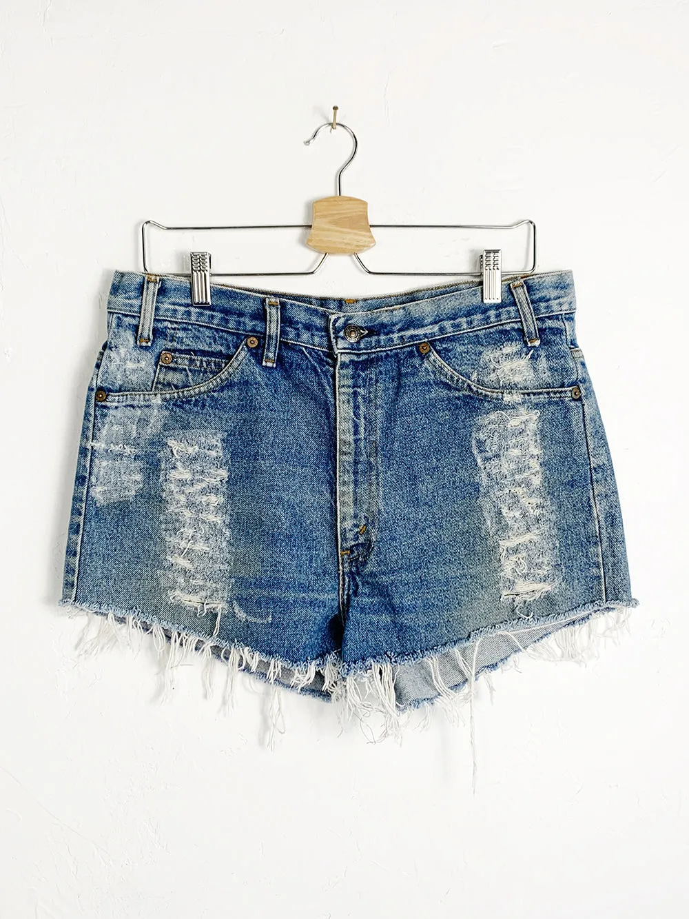 Levis Orange Tab distressed cutoff shorts