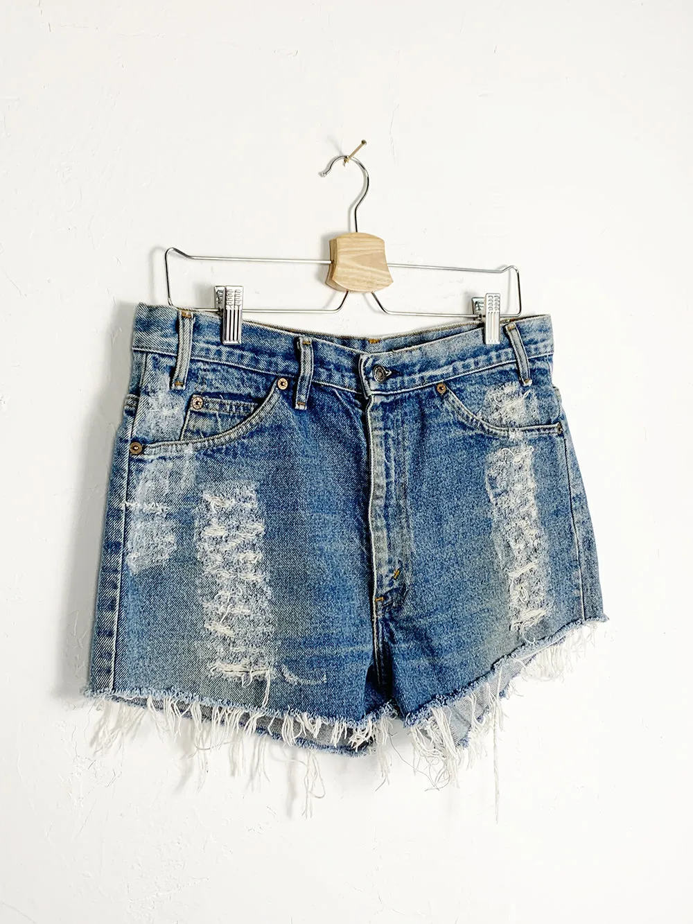 Levis Orange Tab distressed cutoff shorts