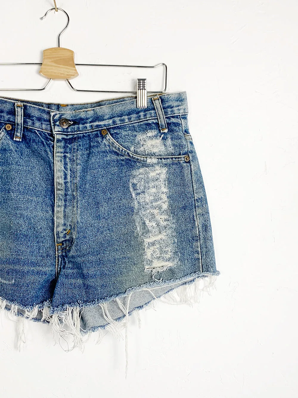 Levis Orange Tab distressed cutoff shorts