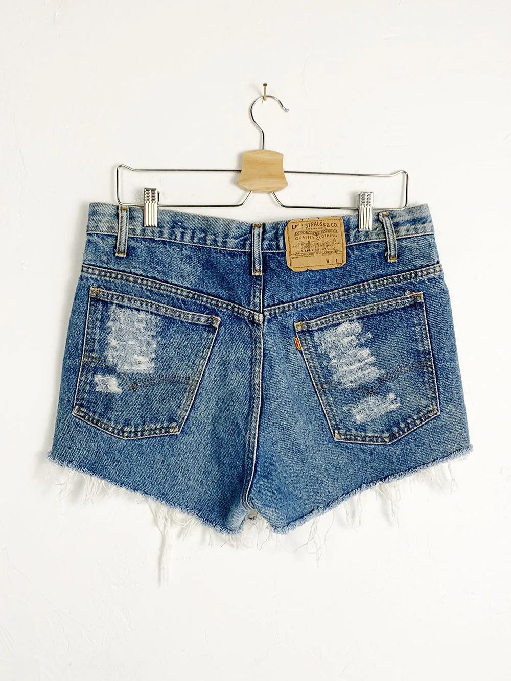 Levis Orange Tab distressed cutoff shorts