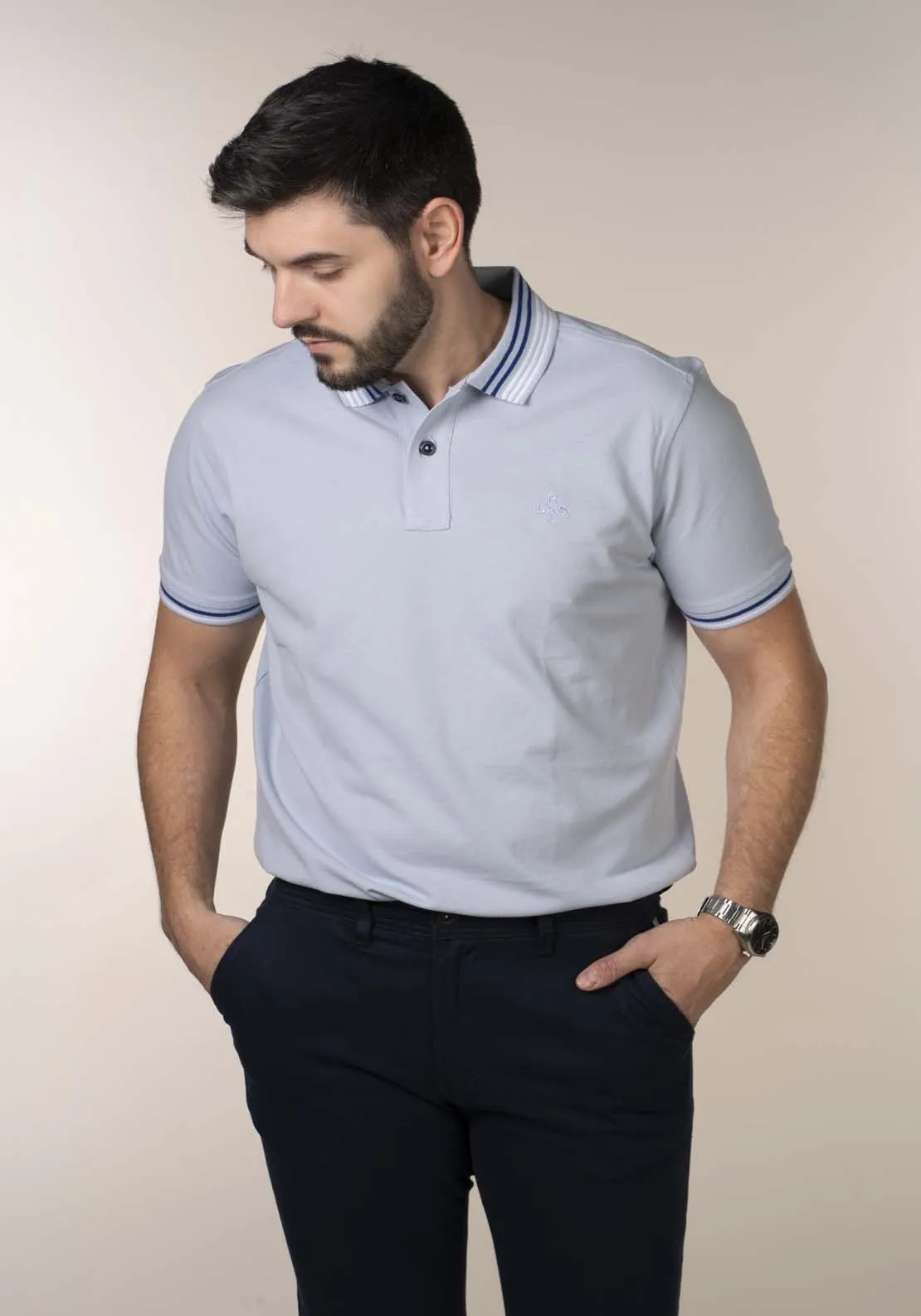 Light Blue Men's Polo Shirt