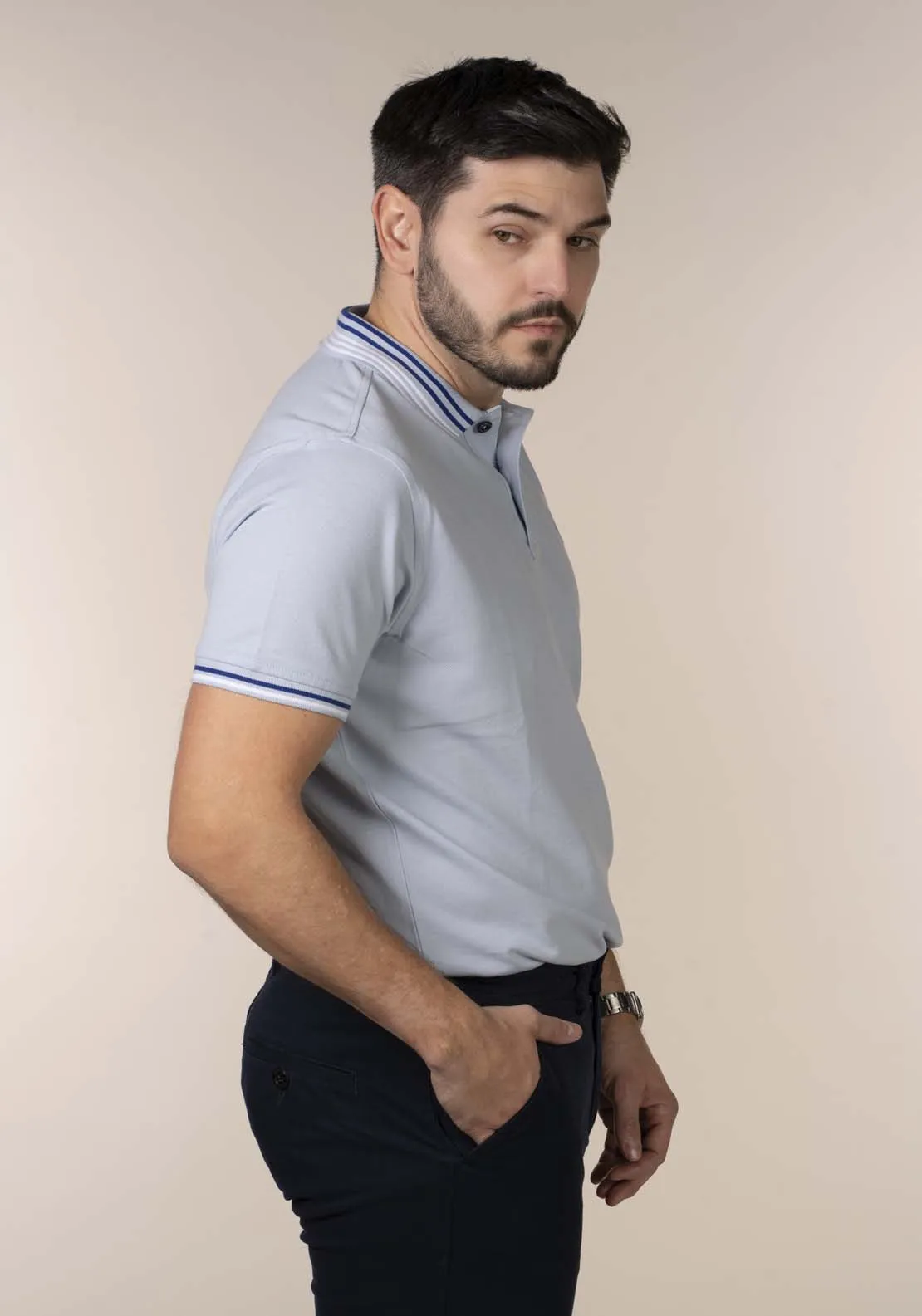 Light Blue Men's Polo Shirt