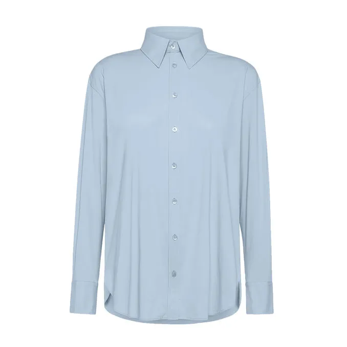 Light Blue Oxford Boyfriend Shirt - Women