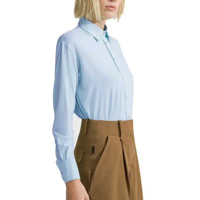 Light Blue Oxford Boyfriend Shirt - Women