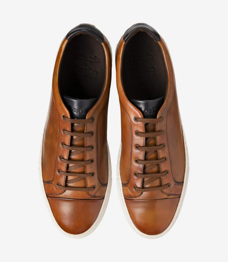 Loake Dash Leather Sneakers Chestnut -Shop Now