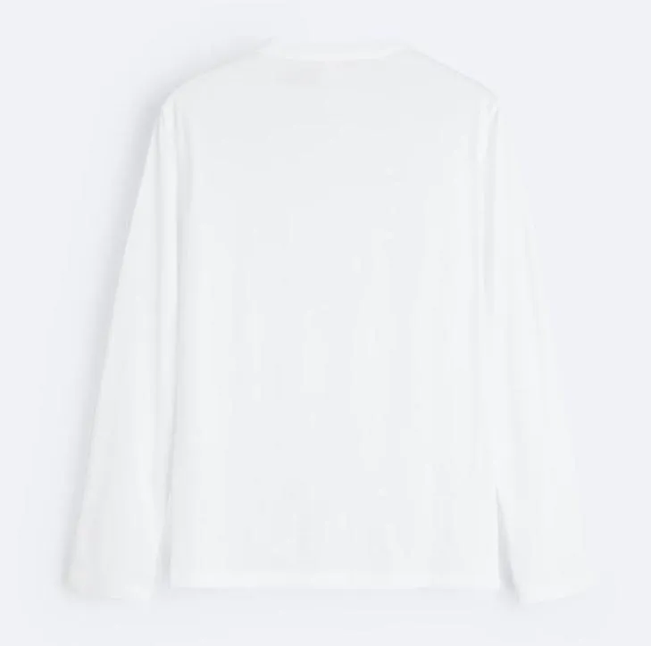 Long Sleeve Plain T-Shirt - ZARA