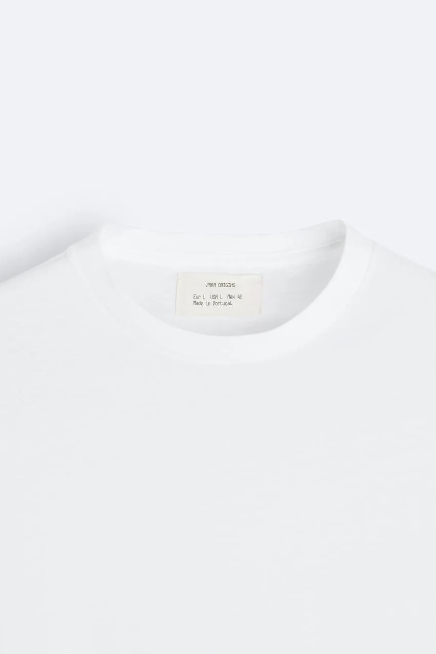 Long Sleeve Plain T-Shirt - ZARA