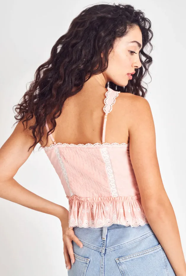 Loveshackfancy Skipper Bustier Bubble Bath Pink-available for purchase