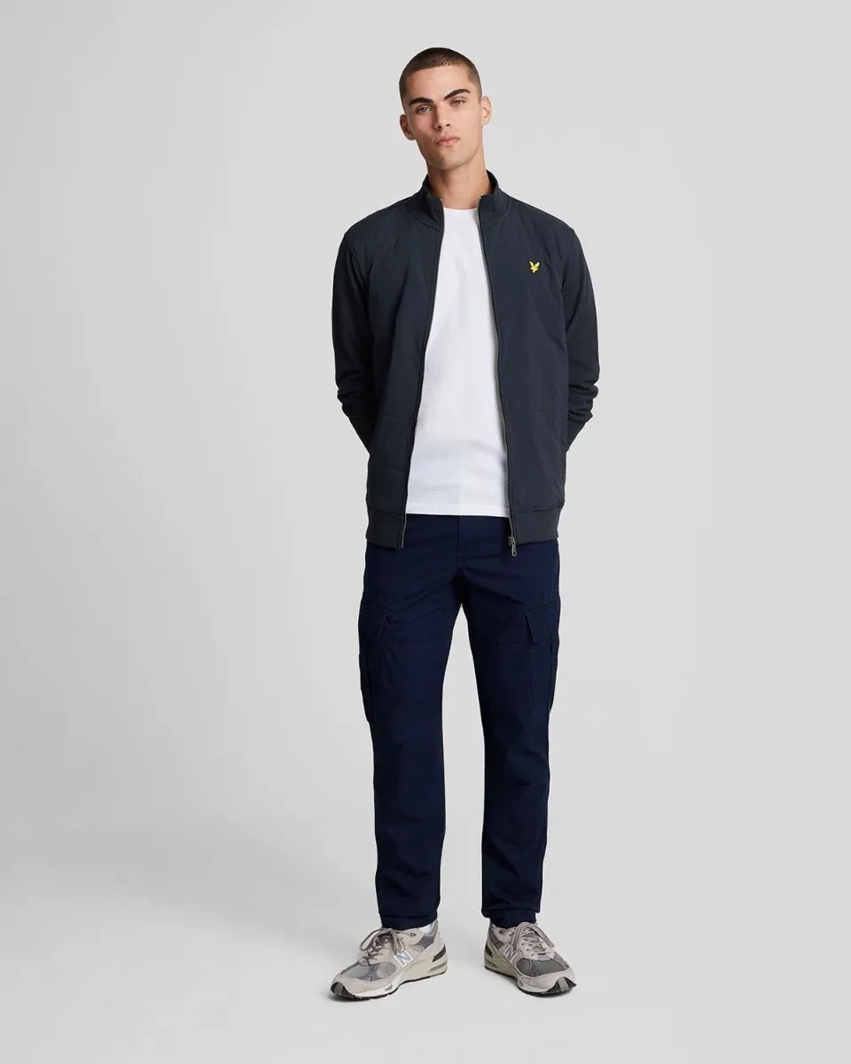 Lyle & Scott Hybrid Baffled Track Jacket Dark Navy