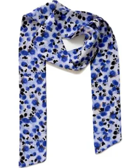 Maraethra Women's Warm Hearted Silk Tie Scarf Blue