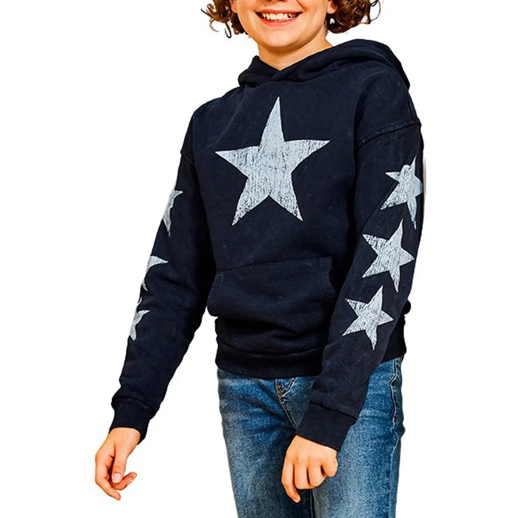 Marble Wash Star Hoodie