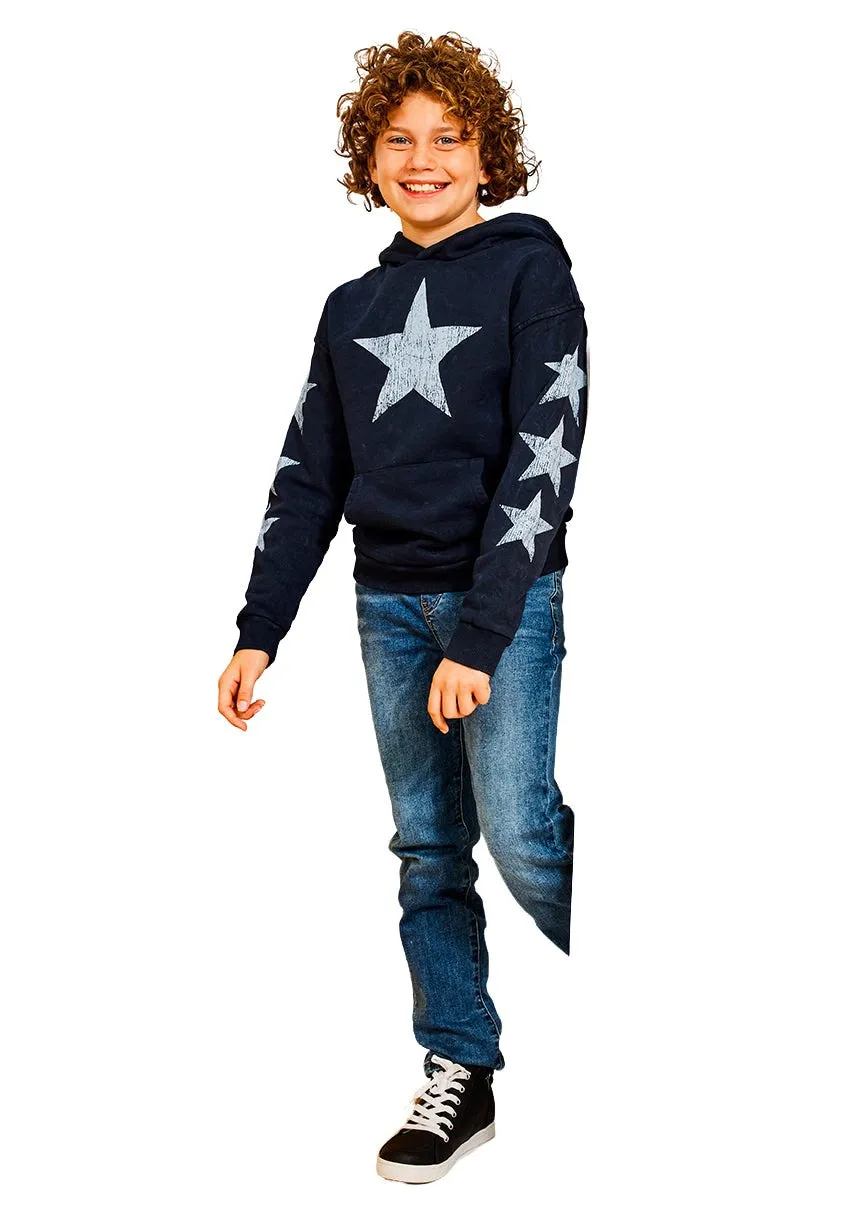 Marble Wash Star Hoodie