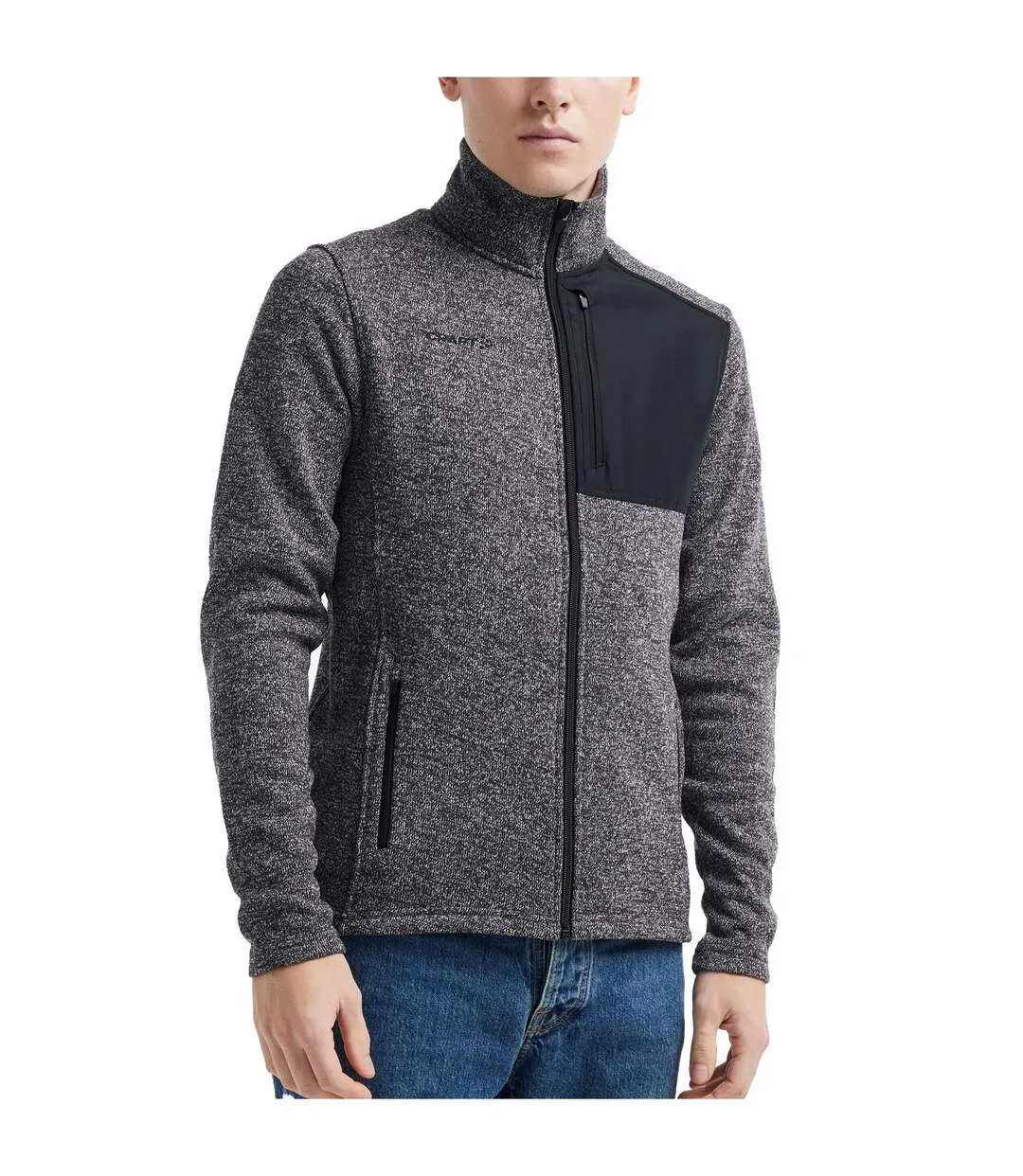 Mens adv explore fleece heavy jacket black melange Craft