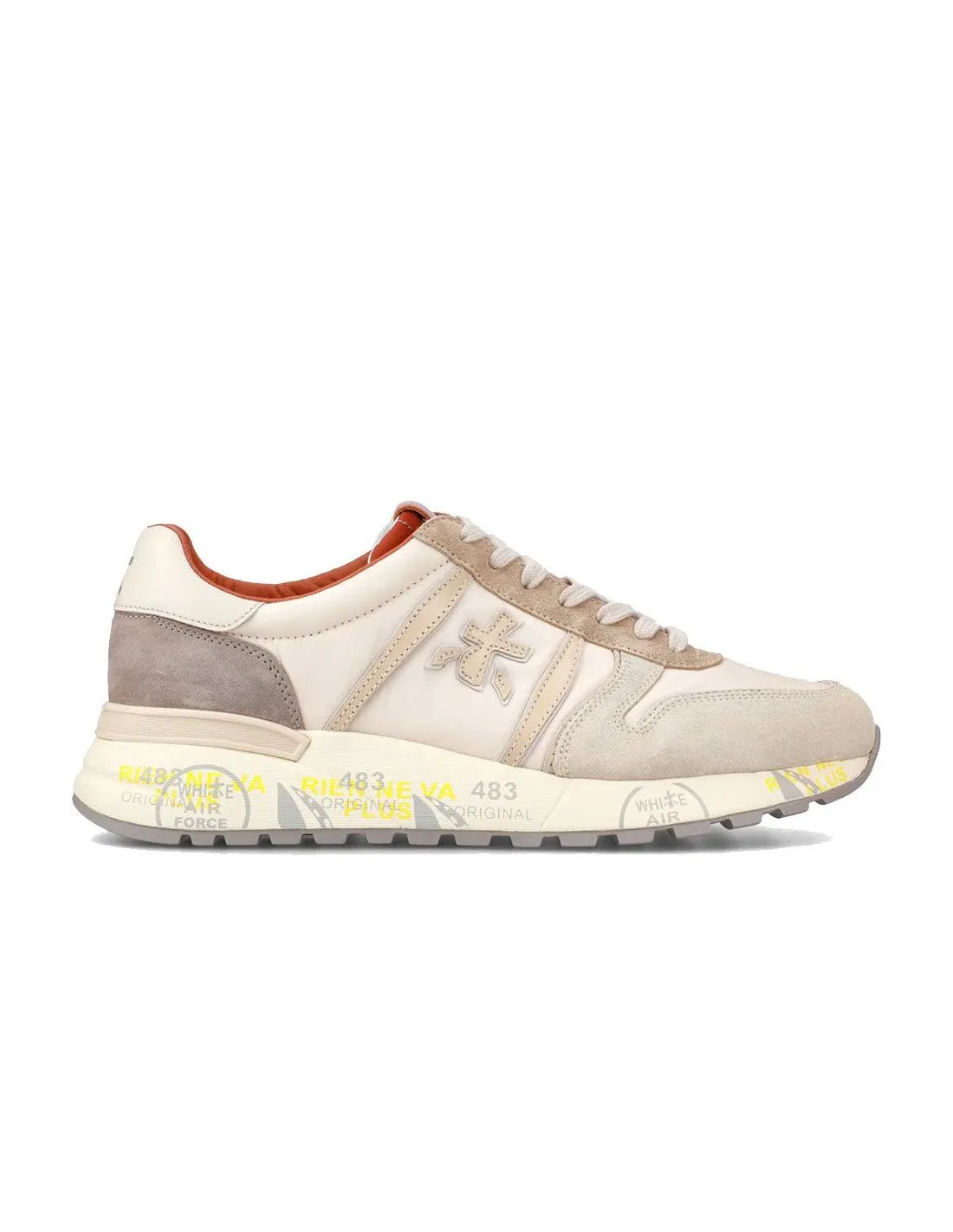 Men's beige Premiata Lander 6633 sneakers