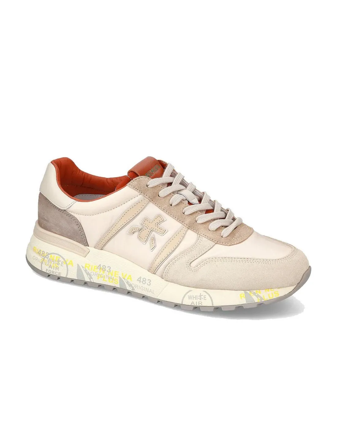 Men's beige Premiata Lander 6633 sneakers