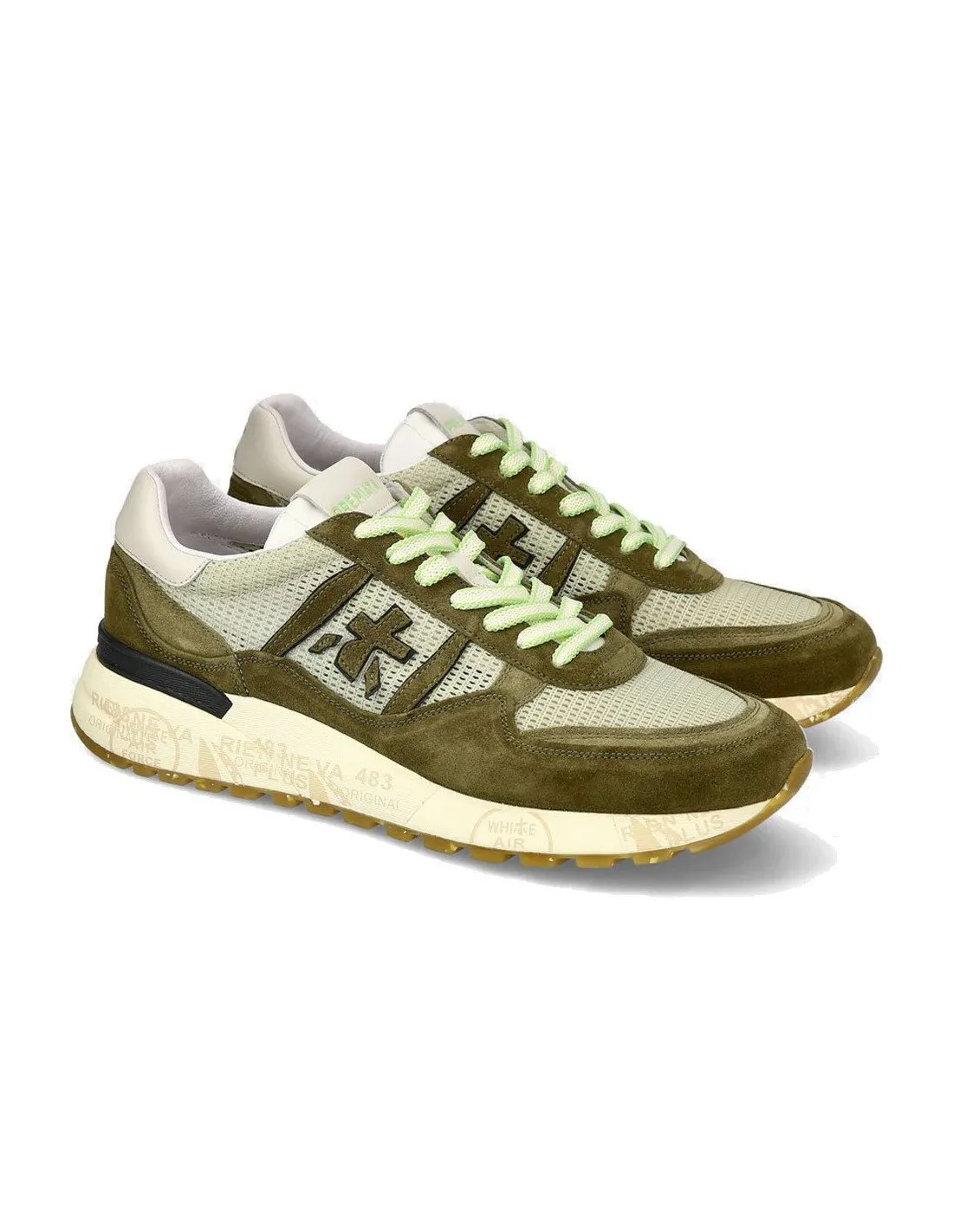 Men's Premiata Landeck 6630 Green Sneakers