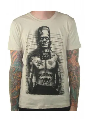 Men's White Tattooed Monster T-Shirt