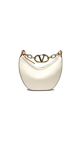 Mini Vlogo Moon Shoulder Bag - White