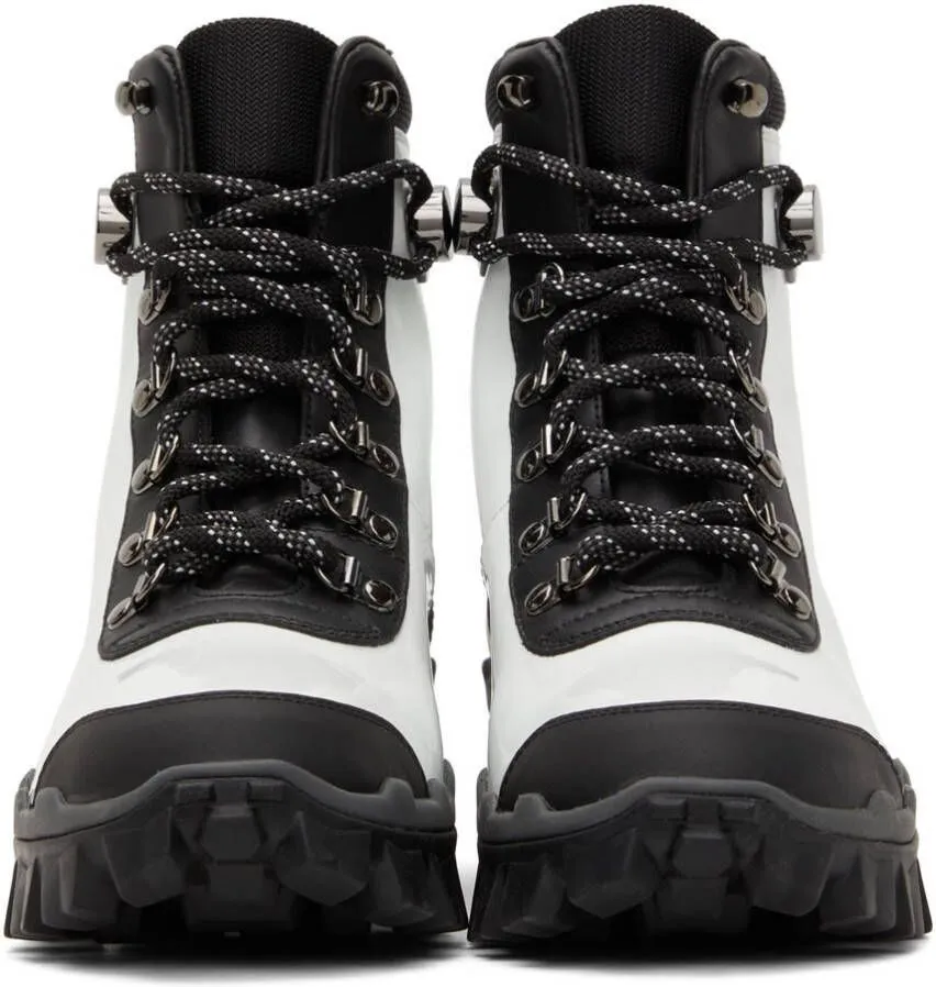 Moncler White & Black Helis Boots