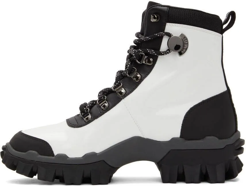 Moncler White & Black Helis Boots