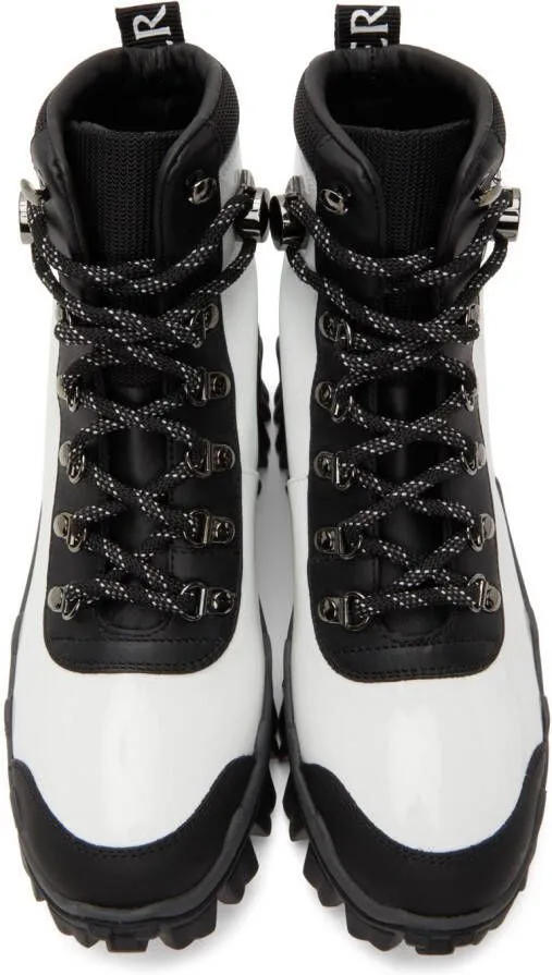 Moncler White & Black Helis Boots