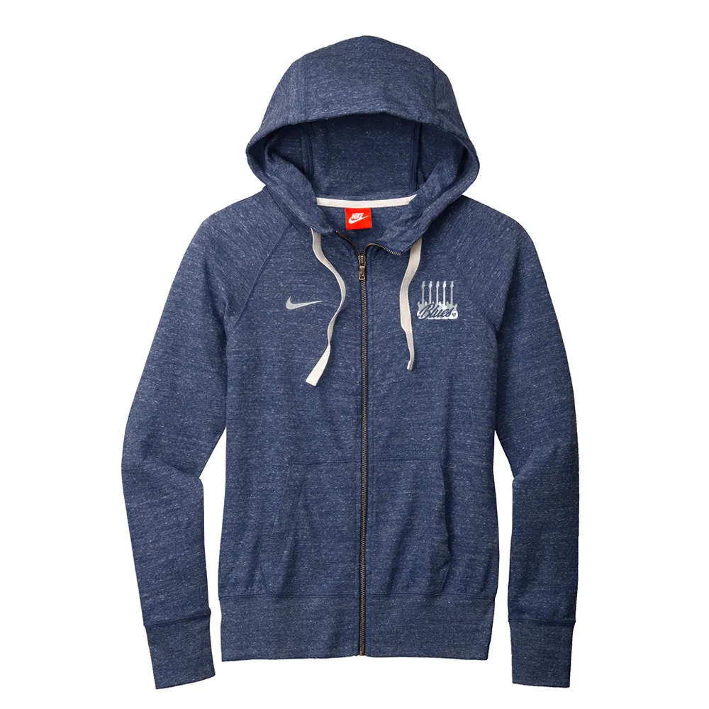 Monochromatic Blues Nike Vintage Full Zip Hoodie (Women)