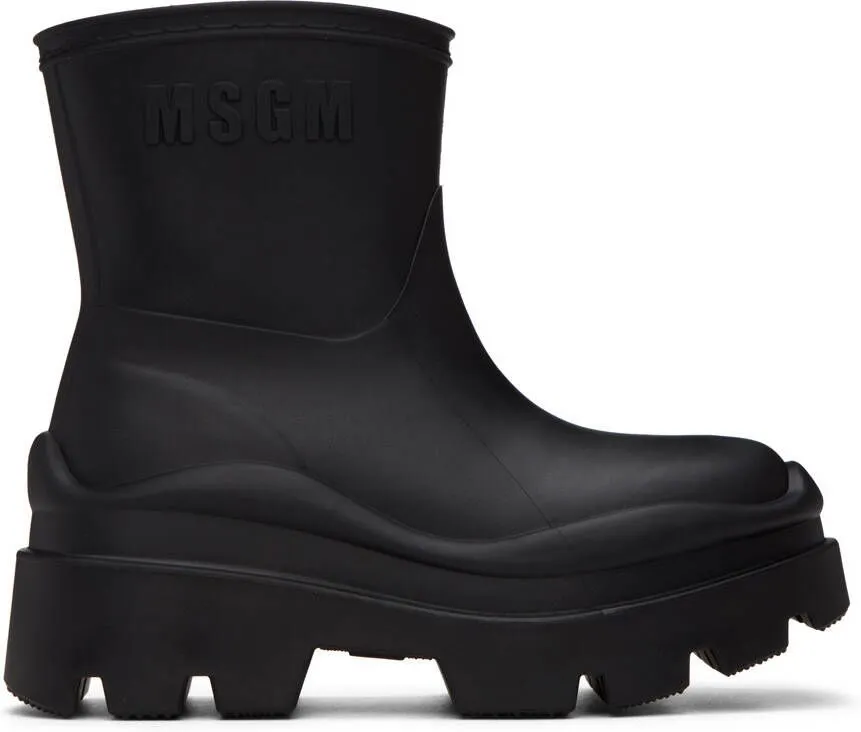 MSGM Black Supergomma Boots