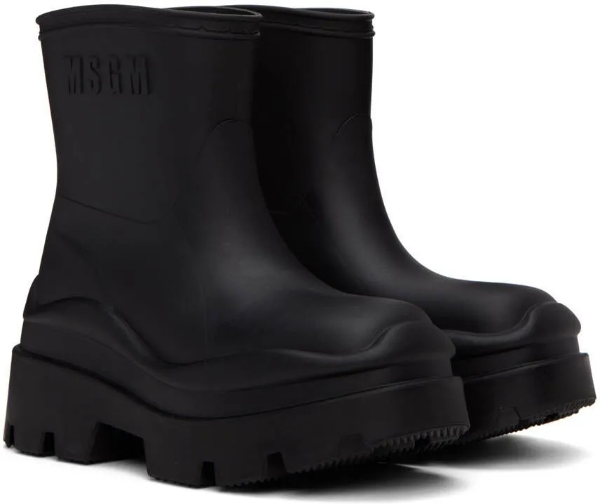 MSGM Black Supergomma Boots