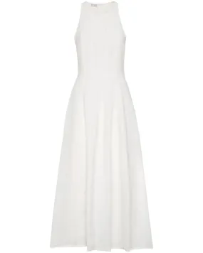 Natural Linen Structured Maxi Dress