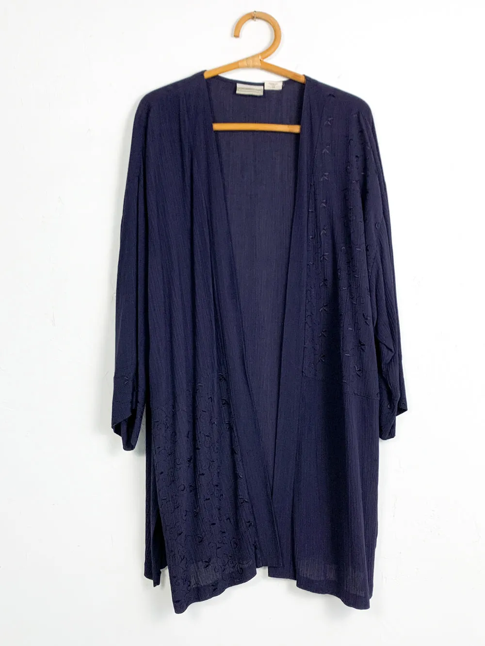 Navy Crinkle Cardigan - Shop Now!