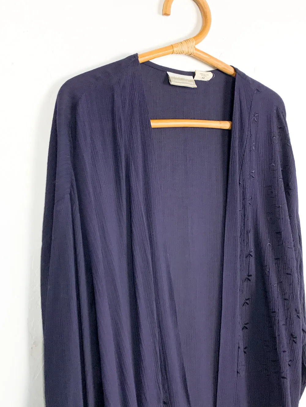 Navy Crinkle Cardigan - Shop Now!