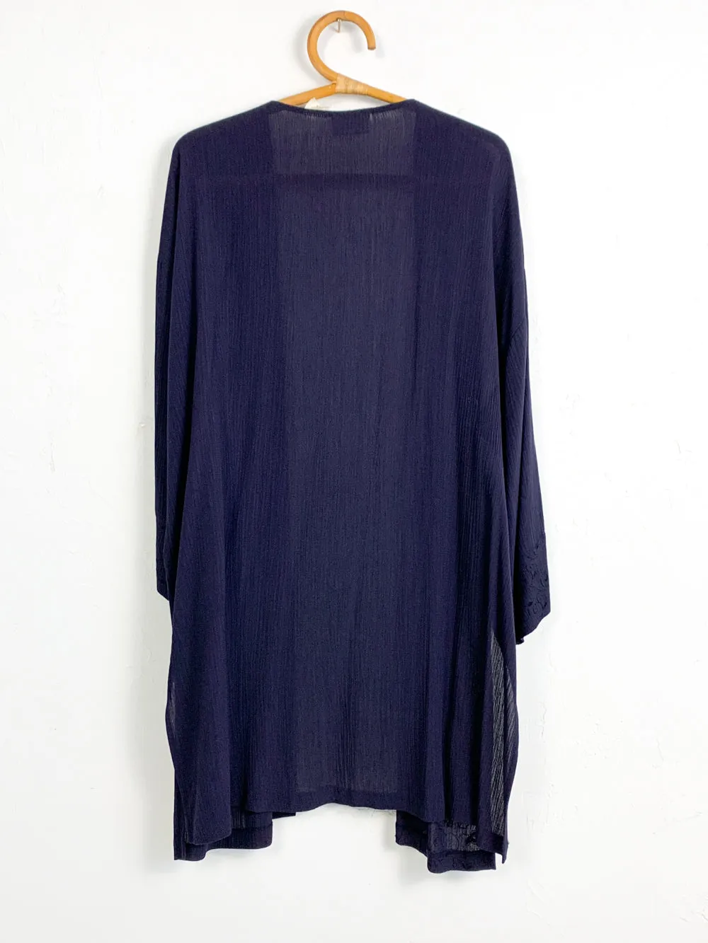 Navy Crinkle Cardigan - Shop Now!