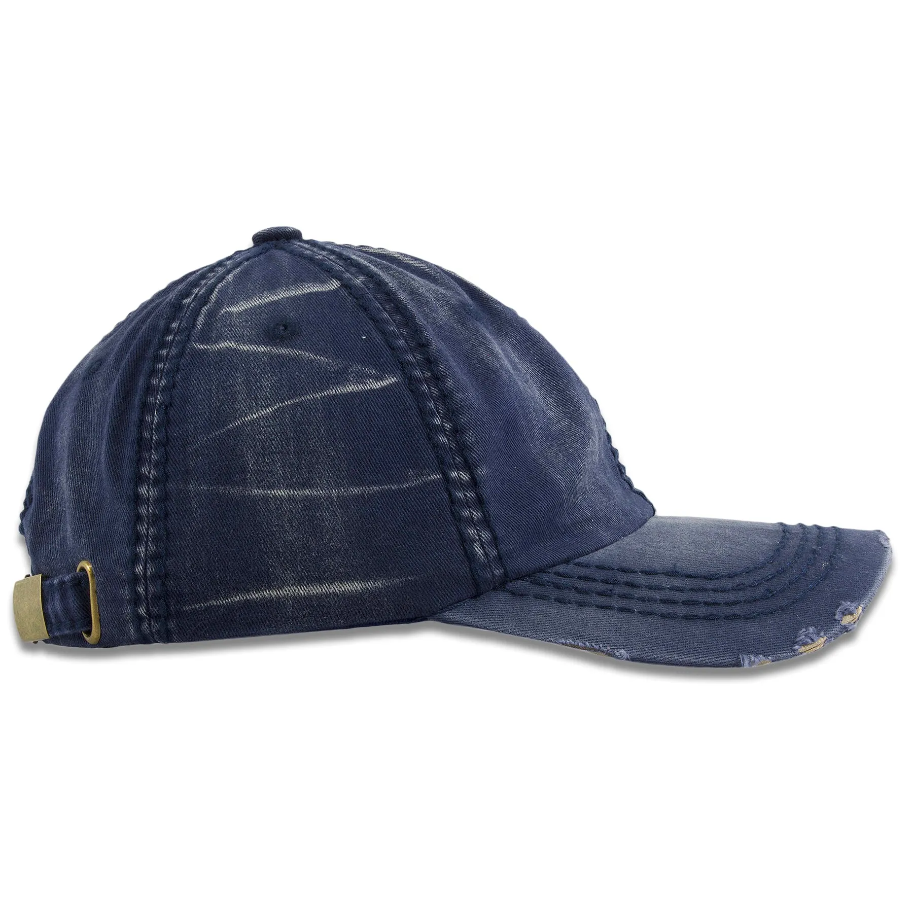 Navy Pigment Distressed Dad Hat