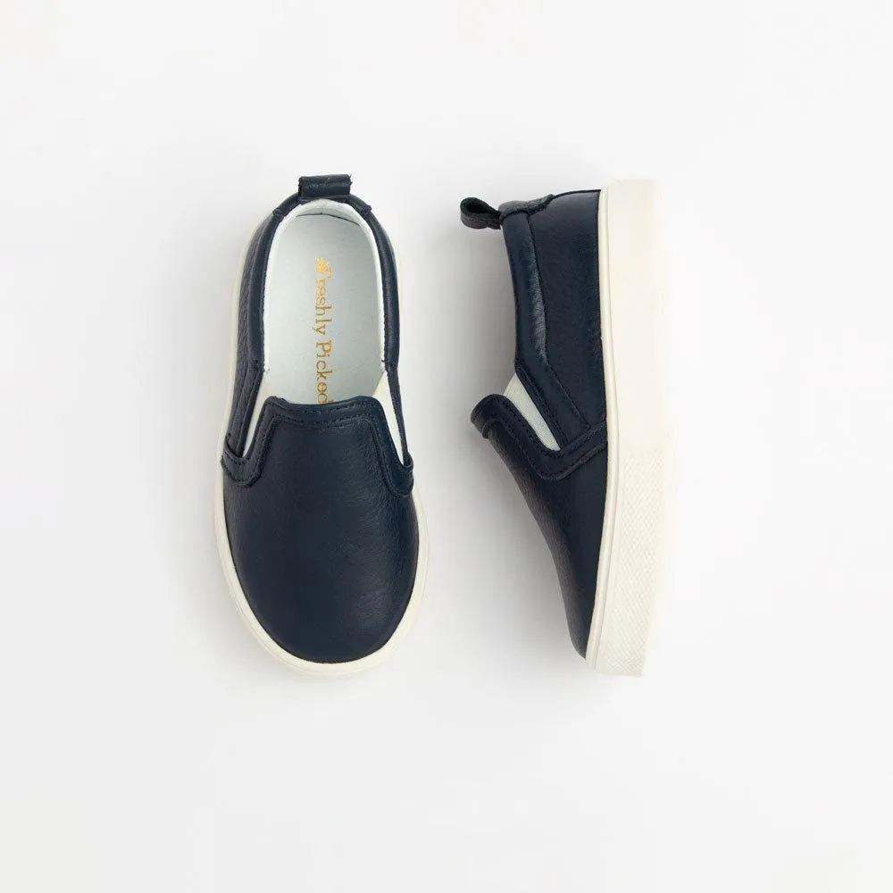 Navy Slip On Shoes - Classic Design