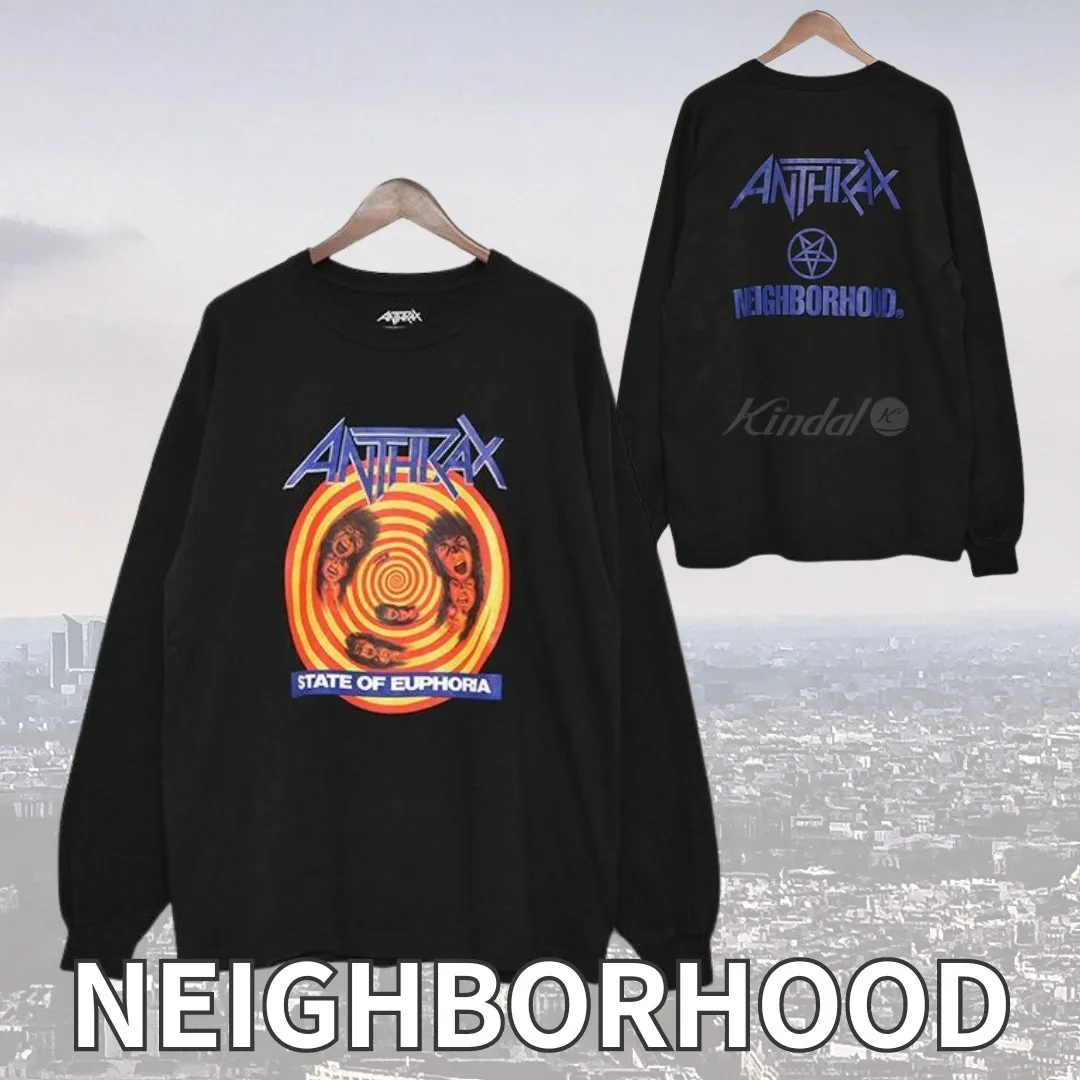 Neighborhood Long-Sleeve Cotton T-Shirt with Logo