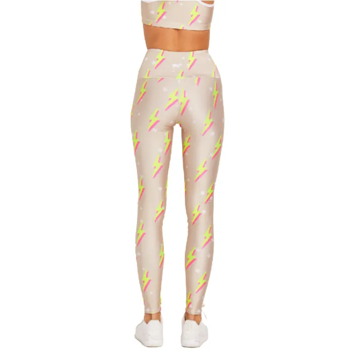 Nude Neon Bolts Leggings